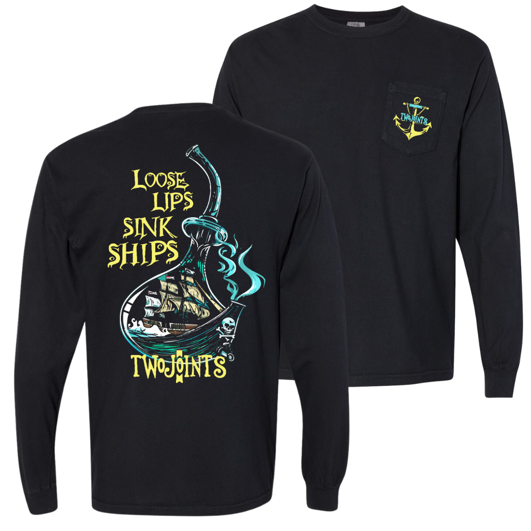 Loose Lips Long Sleeve Tee Hoodie, Sweatshirt | CoreVibeTees.com