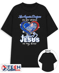 Los Angeles Dodgers in my veins Jesus in my heart shirt