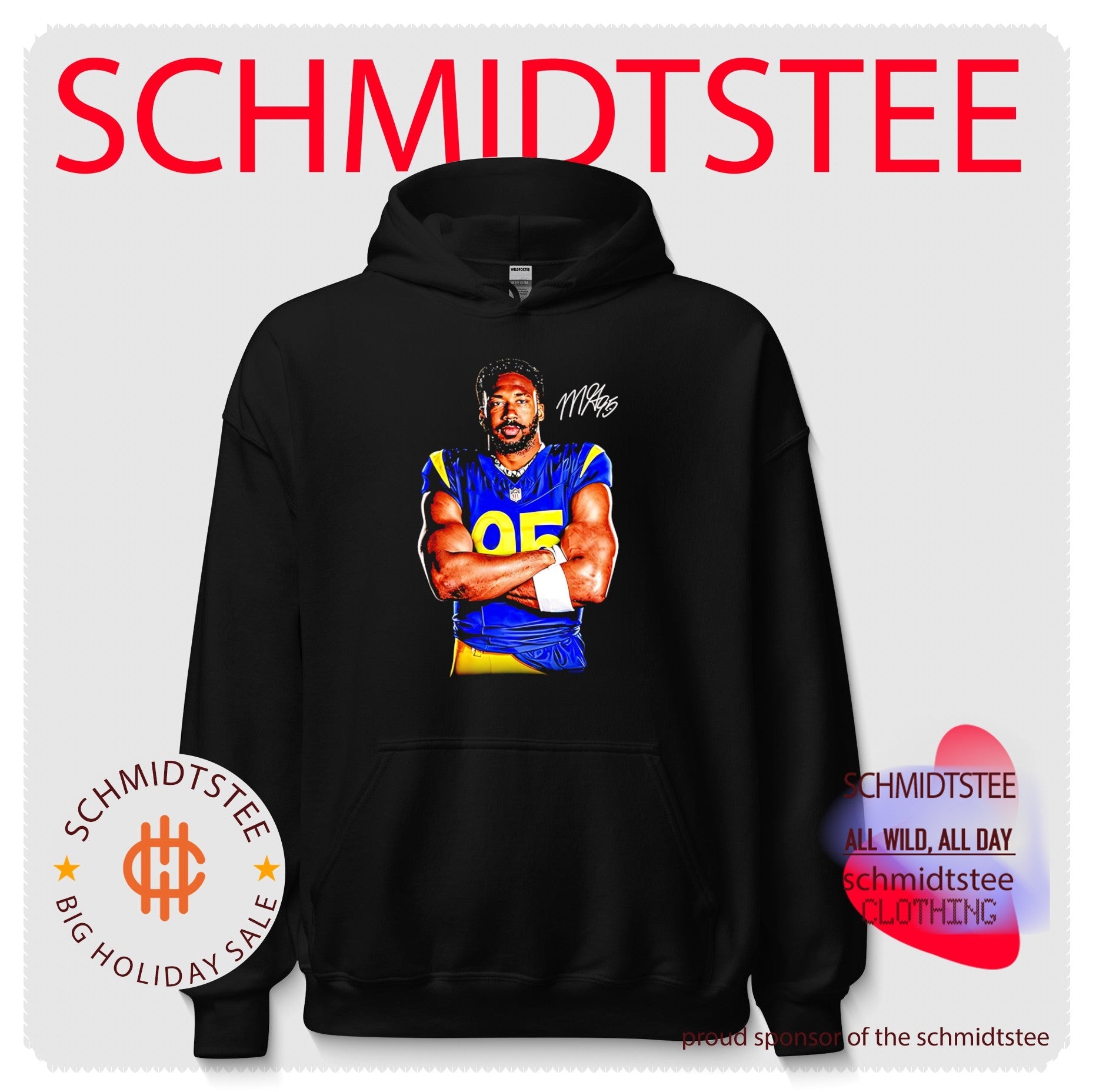 Los Angeles Rams Myles Garrett arm crossed pose signature shirt
