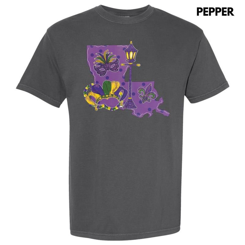 Louisiana Mardi Gras Comfort Colors T-Shirt Hoodie, Sweatshirt | CoreVibeTees.com