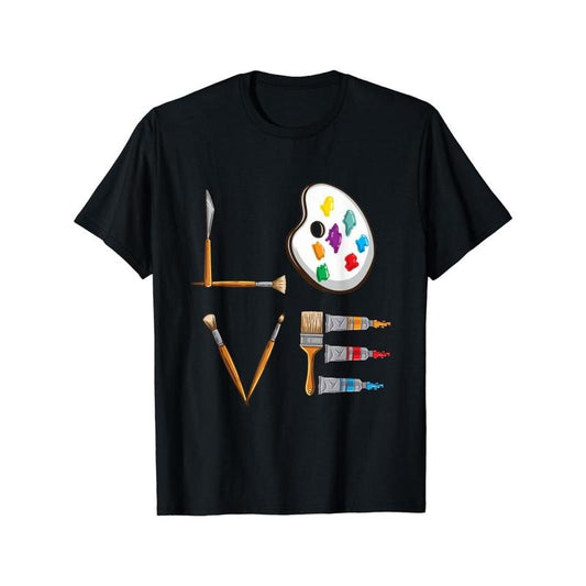 Love T-shirt Men's Simple Art T-shirt Made in USA
