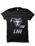 Love You 3,000 Black Half Sleeve T-Shirt Hoodie, Sweatshirt | CoreVibeTees.com