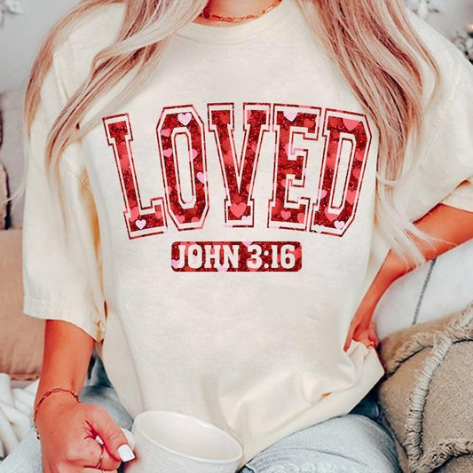 Loved John 3:16 Shirt, So Very Loved Shirt, Love Like Jesus Sweatshirt, Jesus Valentine Shirt, Pink valentine Trending
