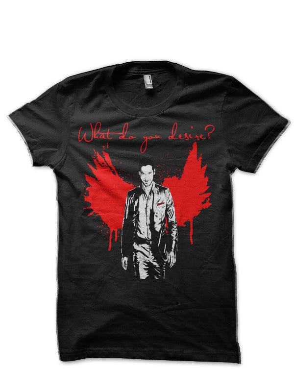 What Do You Desire Lucifer Black T-Shirt Hoodie, Sweatshirt | CoreVibeTees.com