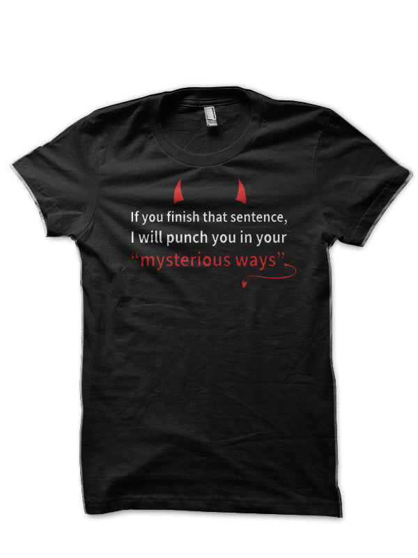 Mysterious Ways Lucifer Black T-Shirt Hoodie, Sweatshirt | CoreVibeTees.com