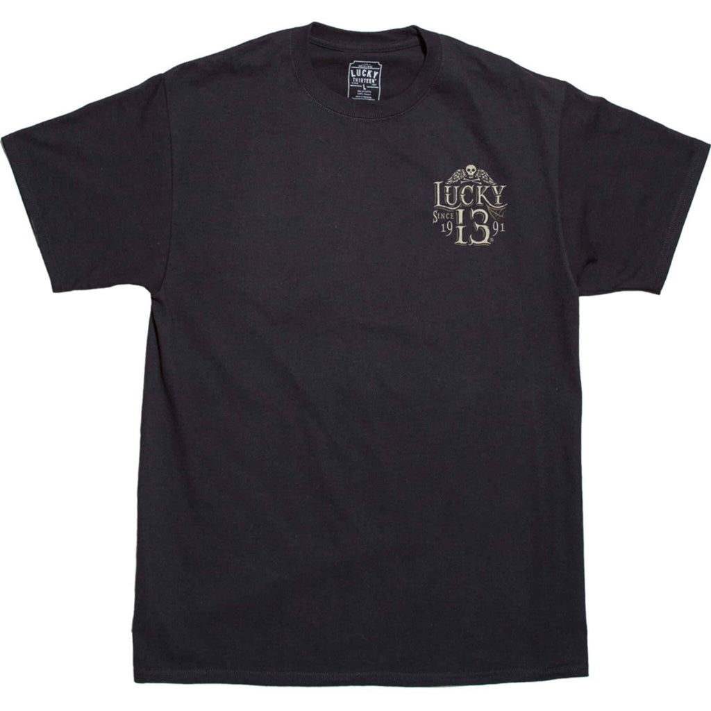 Lucky 13 Mens Dead Skull T-Shirt Hoodie, Sweatshirt | CoreVibeTees.com (Image 2)