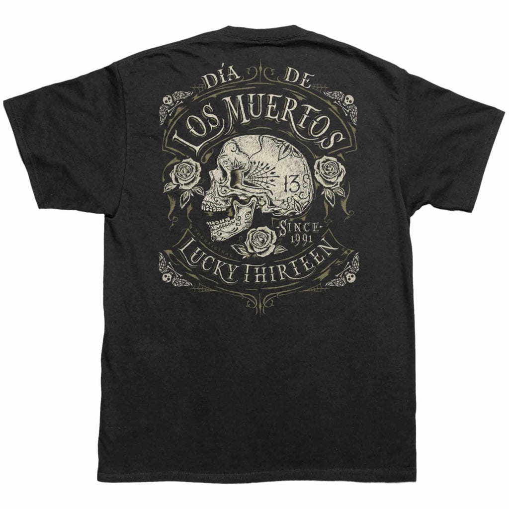 Lucky 13 Mens Dead Skull T-Shirt Hoodie, Sweatshirt | CoreVibeTees.com (Image 1)