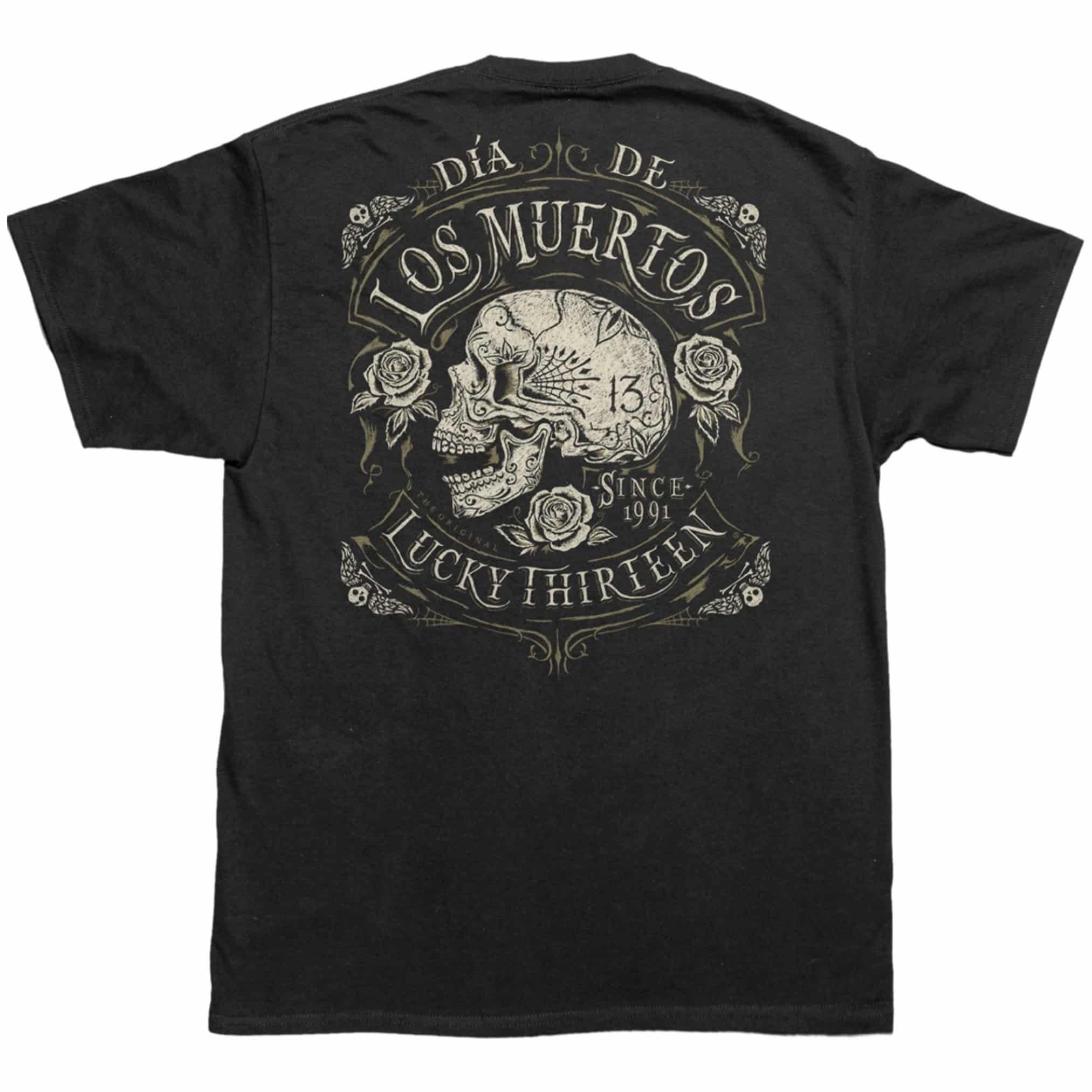 Lucky 13 Mens Dead Skull T-Shirt Hoodie, Sweatshirt | CoreVibeTees.com (Image 1)