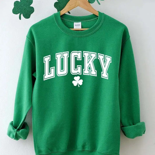 Lucky Sweatshirt Cute St Patricks Day Sweatshirt For Women St Patricks Sweater For Women Trendy St Patricks Day Crewneck