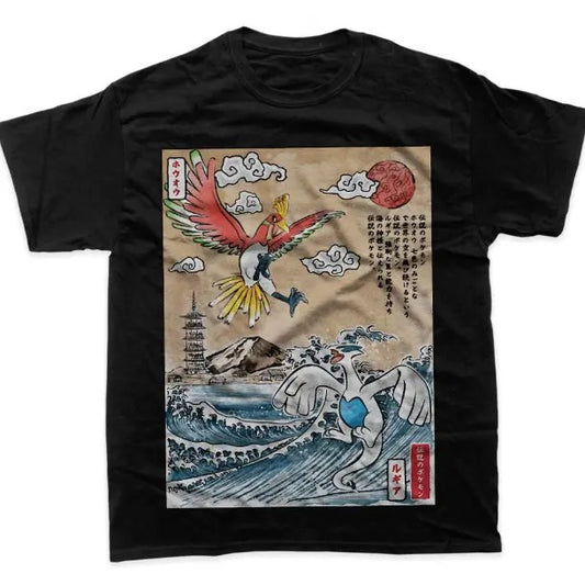 Lugia vs Ho-oh Shirt, Pokemon Shirt, Anime Shirt, Graphic T-Shirt, Y2k, Unisex T-Shirt, Gift For Men Women Womenswear Menswear Top Streetwear