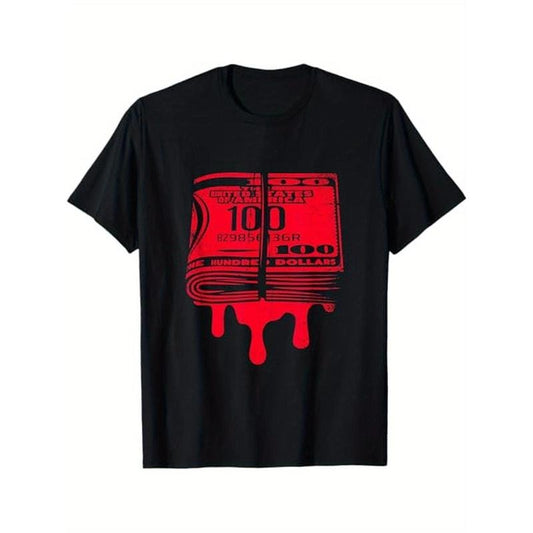Luxury Cash Print T-Shirt, Cotton, Perfect for Halloween, Thanksgiving & Christmas Gifts Made in USA