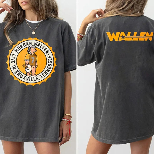 M0rgan Wallen Neyland Stadium Tour September 2024 Tour Shirt Casual Unisex Cotton Shirt Trend shirt Graphic Rap Tee Gift For Fans