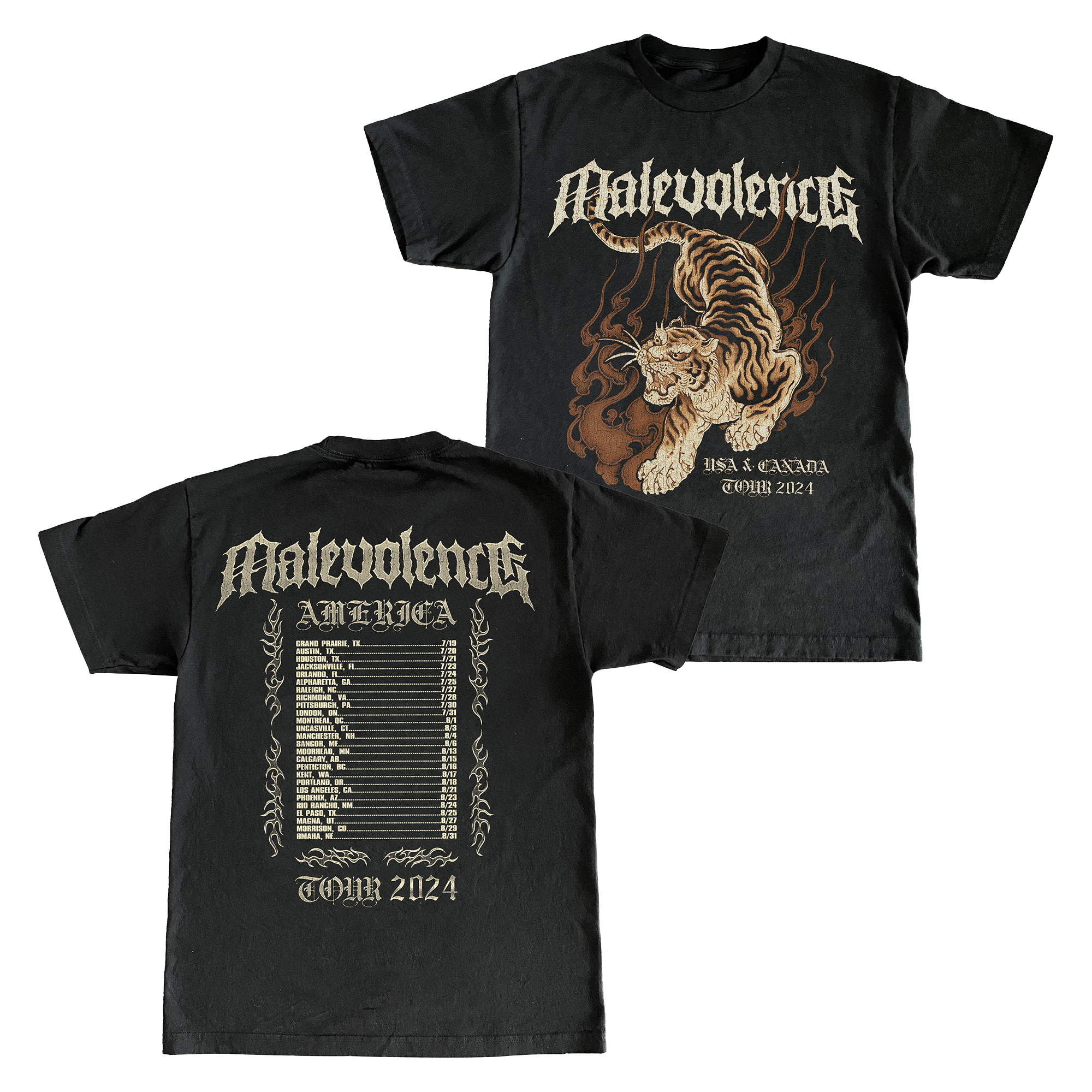 Malevolence - Tiger Tour Tee Hoodie, Sweatshirt | CoreVibeTees.com