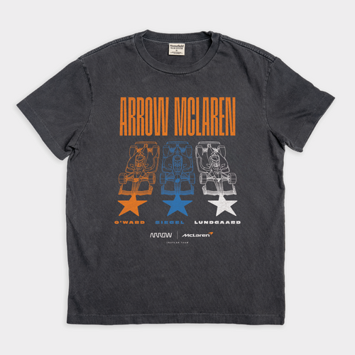 2025 Arrow McLaren Racing Team Vintage Heavyweight Tee Style001 Hoodie, Sweatshirt | CoreVibeTees.com (Image 1)