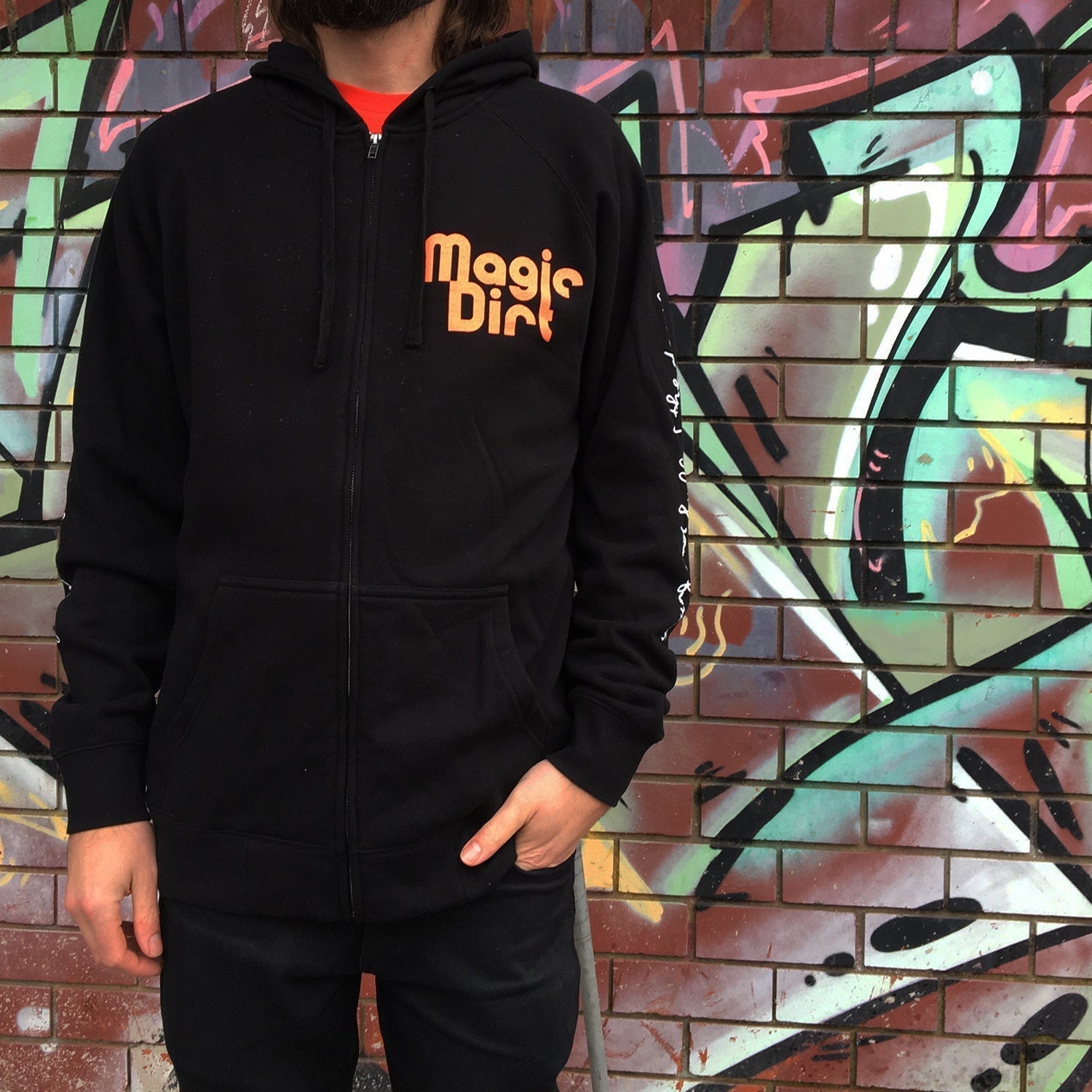 Young And Full of the Devil Zip Up Hoodie (Black) T-Shirts, Sweatshirt | CoreVibeTees.com (Image 2)