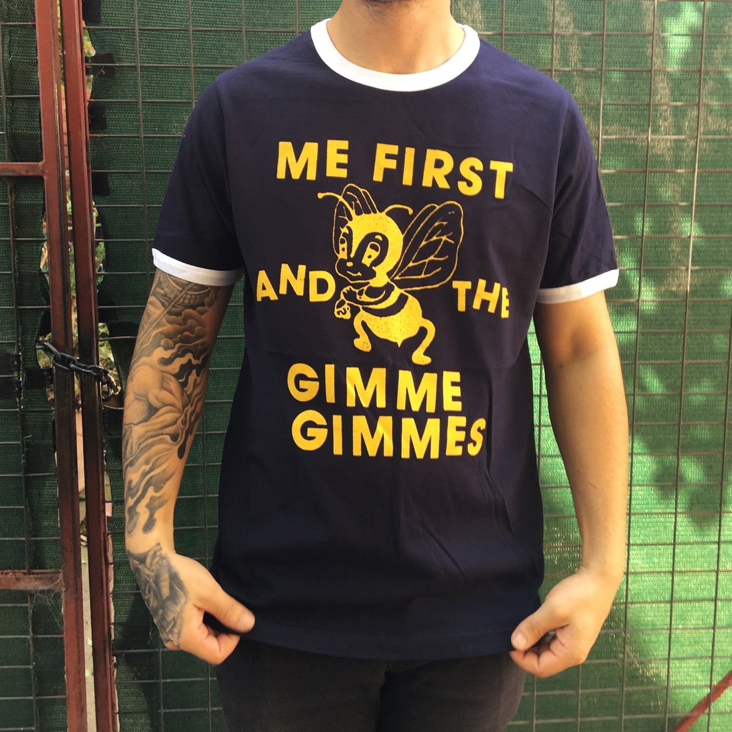 Bee Ringer T-Shirt (Navy/White) Hoodie, Sweatshirt | CoreVibeTees.com (Image 2)