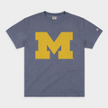 Michigan Block "M" Vintage Heavyweight Tee Hoodie, Sweatshirt | CoreVibeTees.com (Image 1)