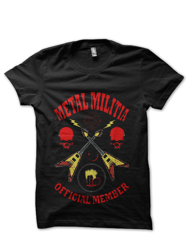 Metal Militia Black T-Shirt Hoodie, Sweatshirt | CoreVibeTees.com