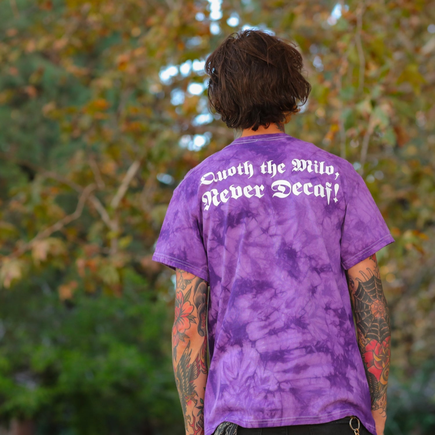 Quoth the Milo Glow in the Dark Crystal Dye Tee (Purple) Hoodie, Sweatshirt | CoreVibeTees.com (Image 4)