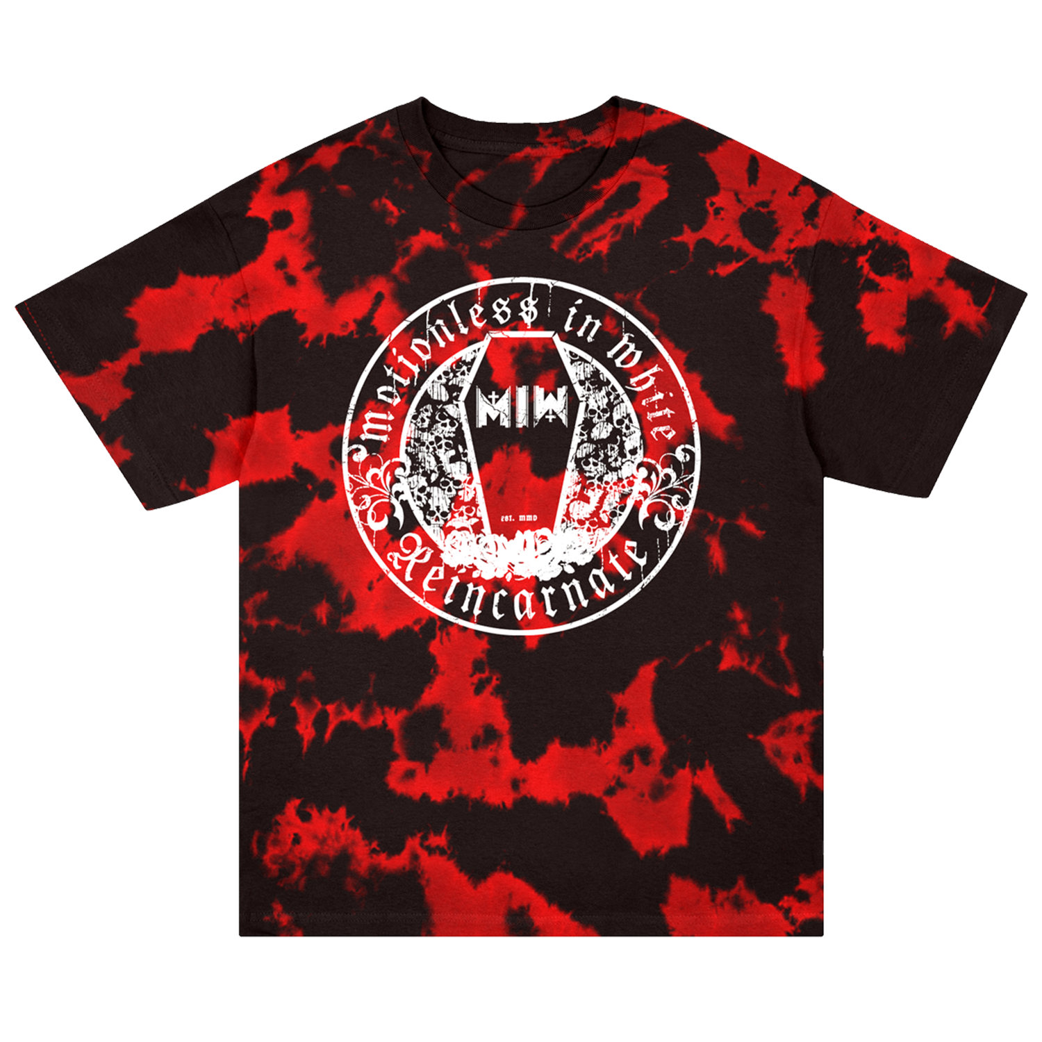 Reincarnate Crest Dye Tee (Black/Red) Hoodie, Sweatshirt | CoreVibeTees.com (Image 1)