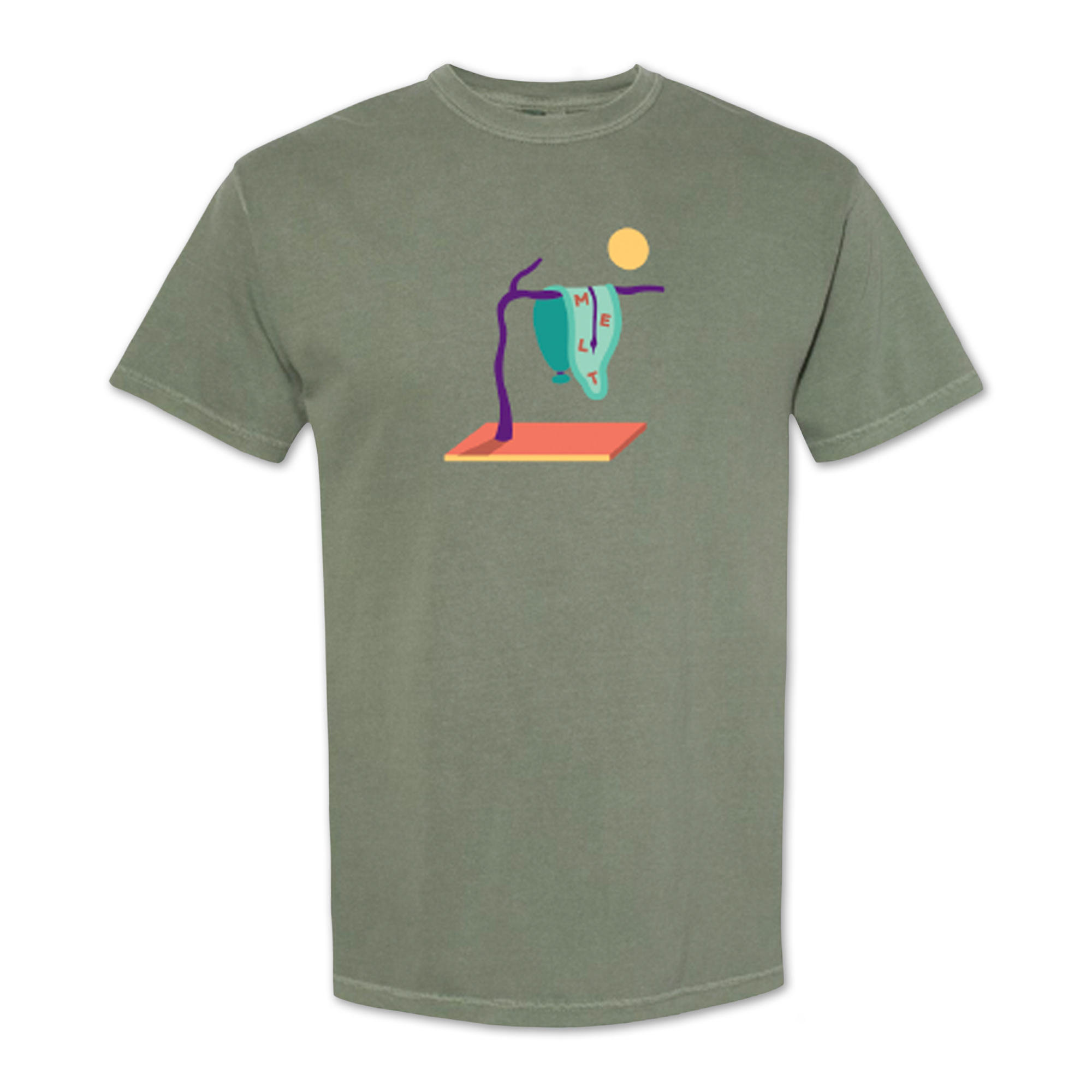 Melting Clock (Moss) T-shirt Hoodie, Sweatshirt | CoreVibeTees.com