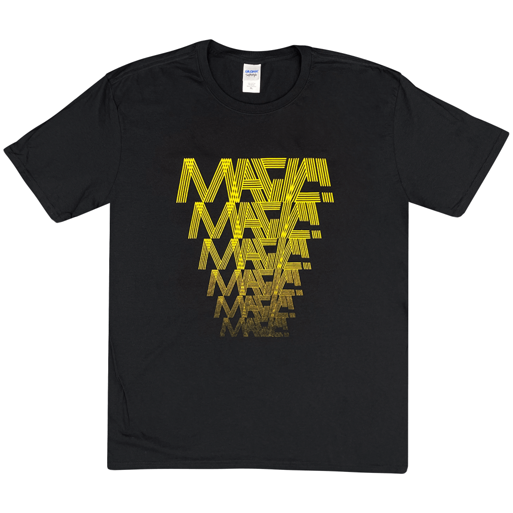 Yellow Script Black T-Shirt Hoodie, Sweatshirt | CoreVibeTees.com (Image 1)