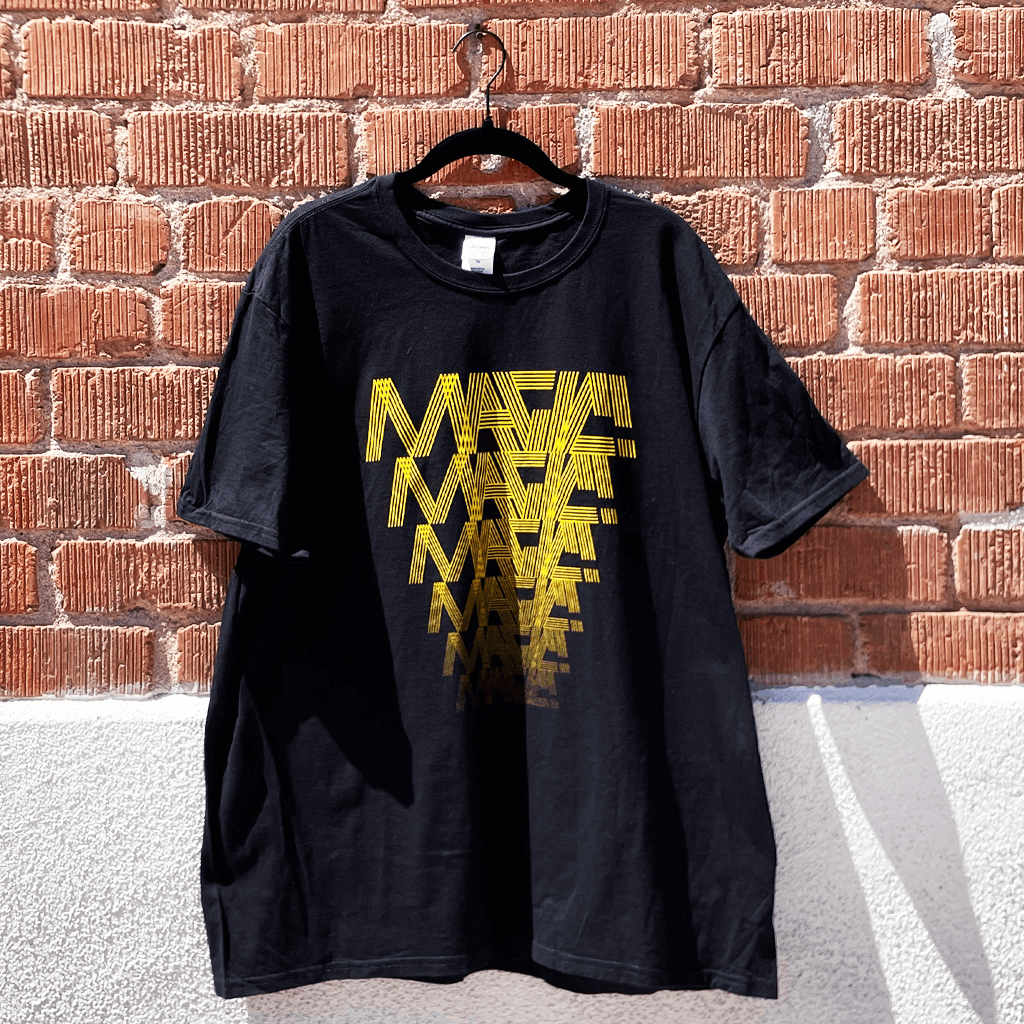 Yellow Script Black T-Shirt Hoodie, Sweatshirt | CoreVibeTees.com (Image 3)