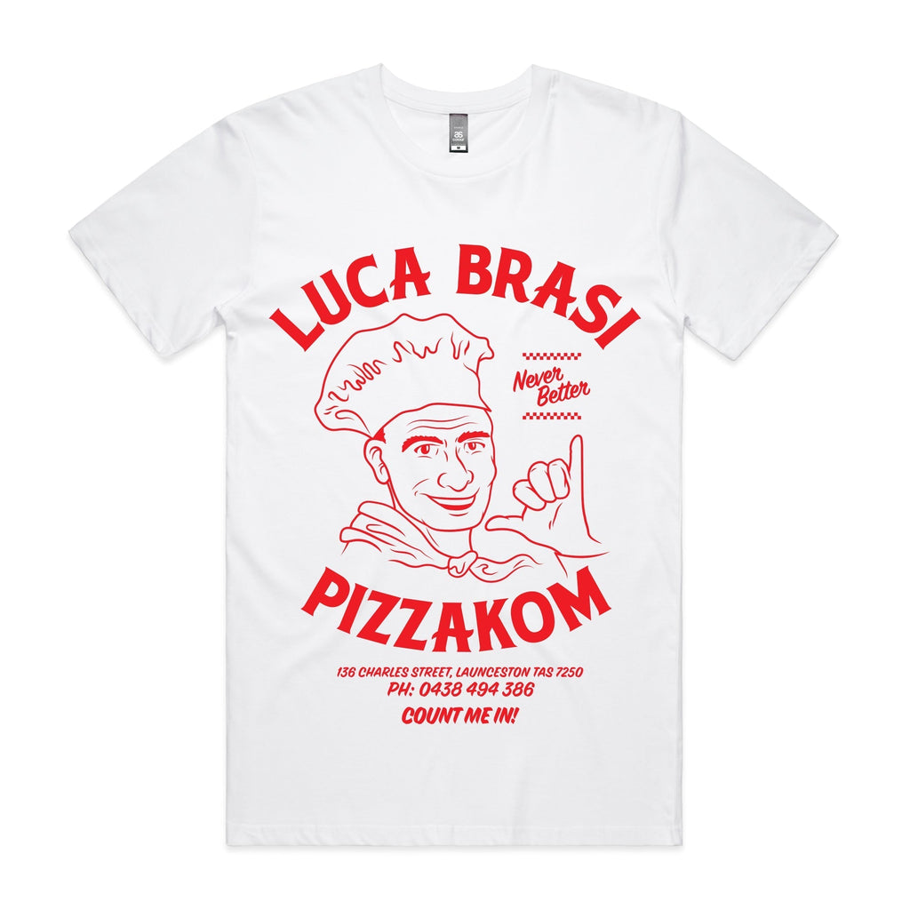 Luca Brasi x Pizzakom Tee (White) Hoodie, Sweatshirt | CoreVibeTees.com