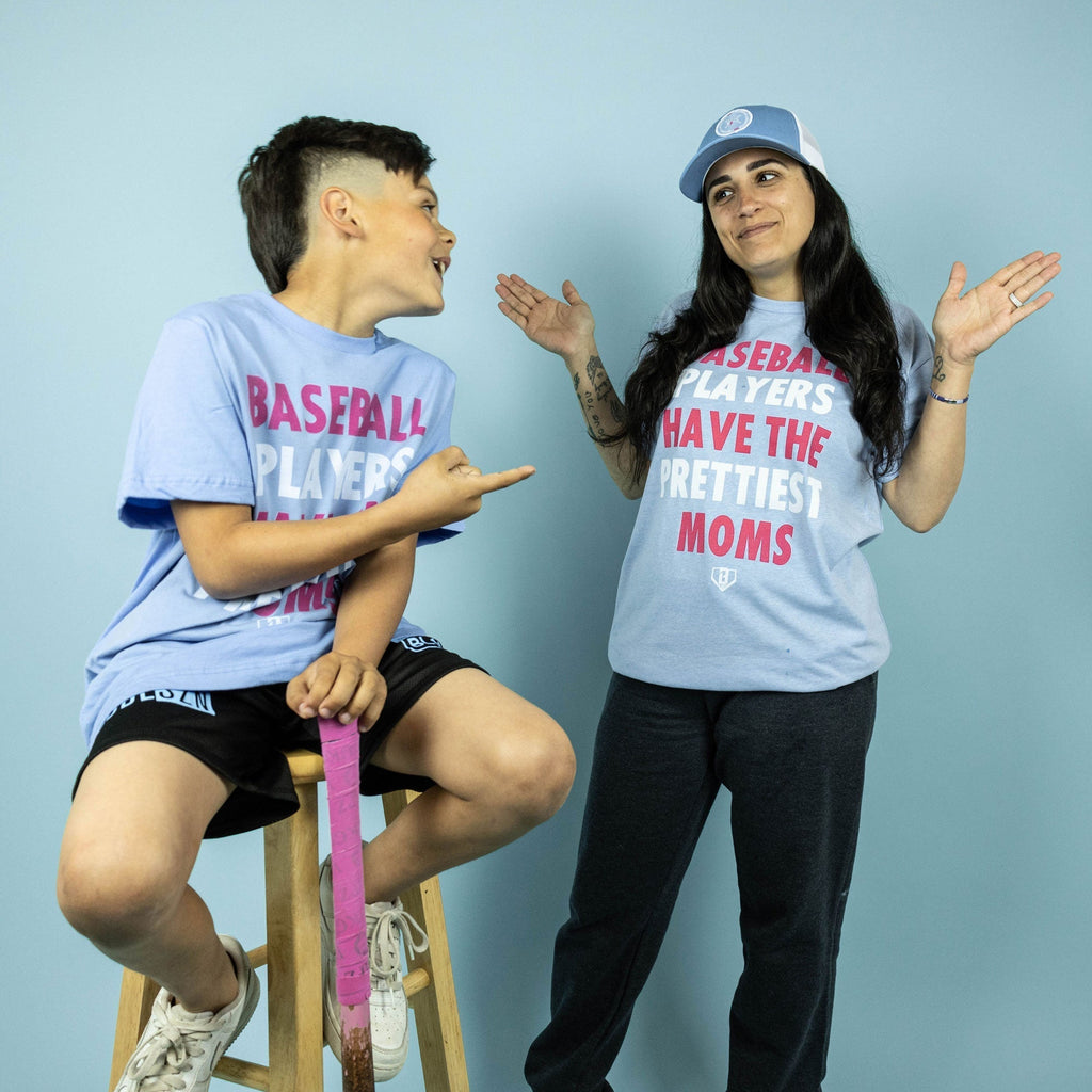Baseball Players Have The Prettiest Moms Youth Tee - Blue/Pink Hoodie, Sweatshirt | CoreVibeTees.com (Image 5)