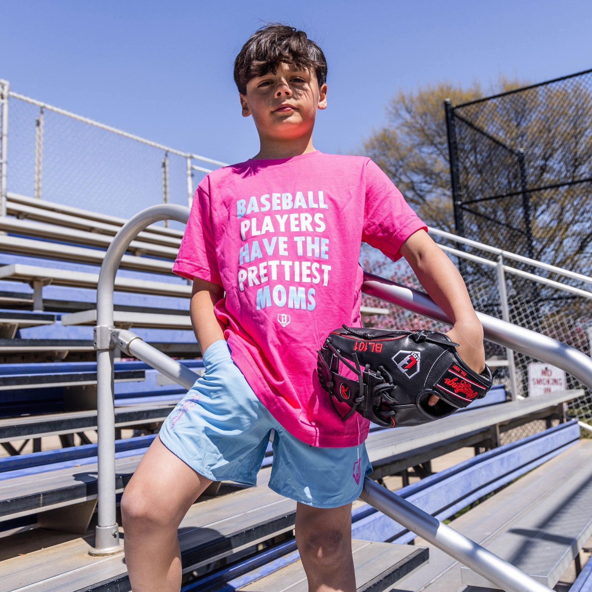 Baseball Players Have The Prettiest Moms Youth Tee - Pink/Blue Hoodie, Sweatshirt | CoreVibeTees.com (Image 3)