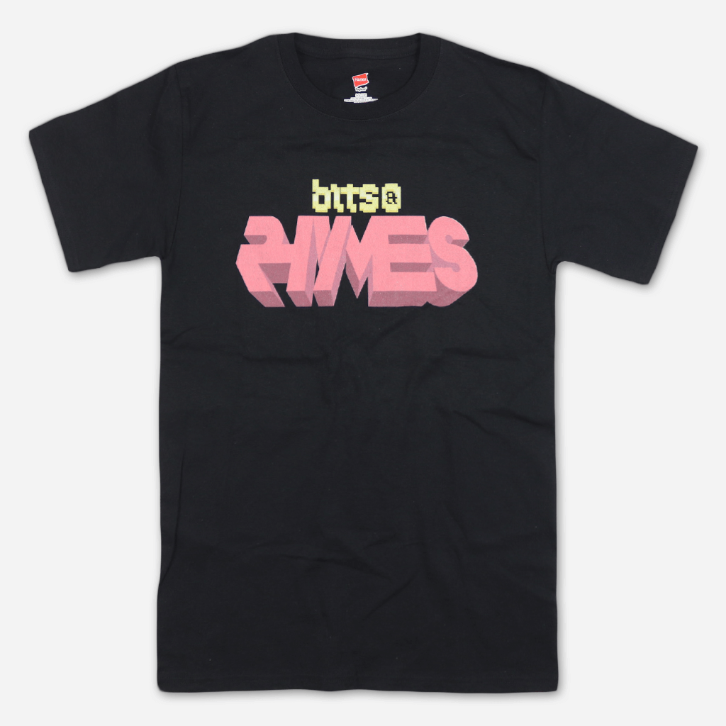 Bits & Rhymes Black T-Shirt Hoodie, Sweatshirt | CoreVibeTees.com (Image 1)