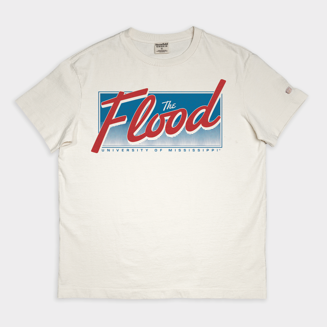 Ole Miss "The Flood" Script Vintage Heavyweight Tee Style001 Hoodie, Sweatshirt | CoreVibeTees.com (Image 1)