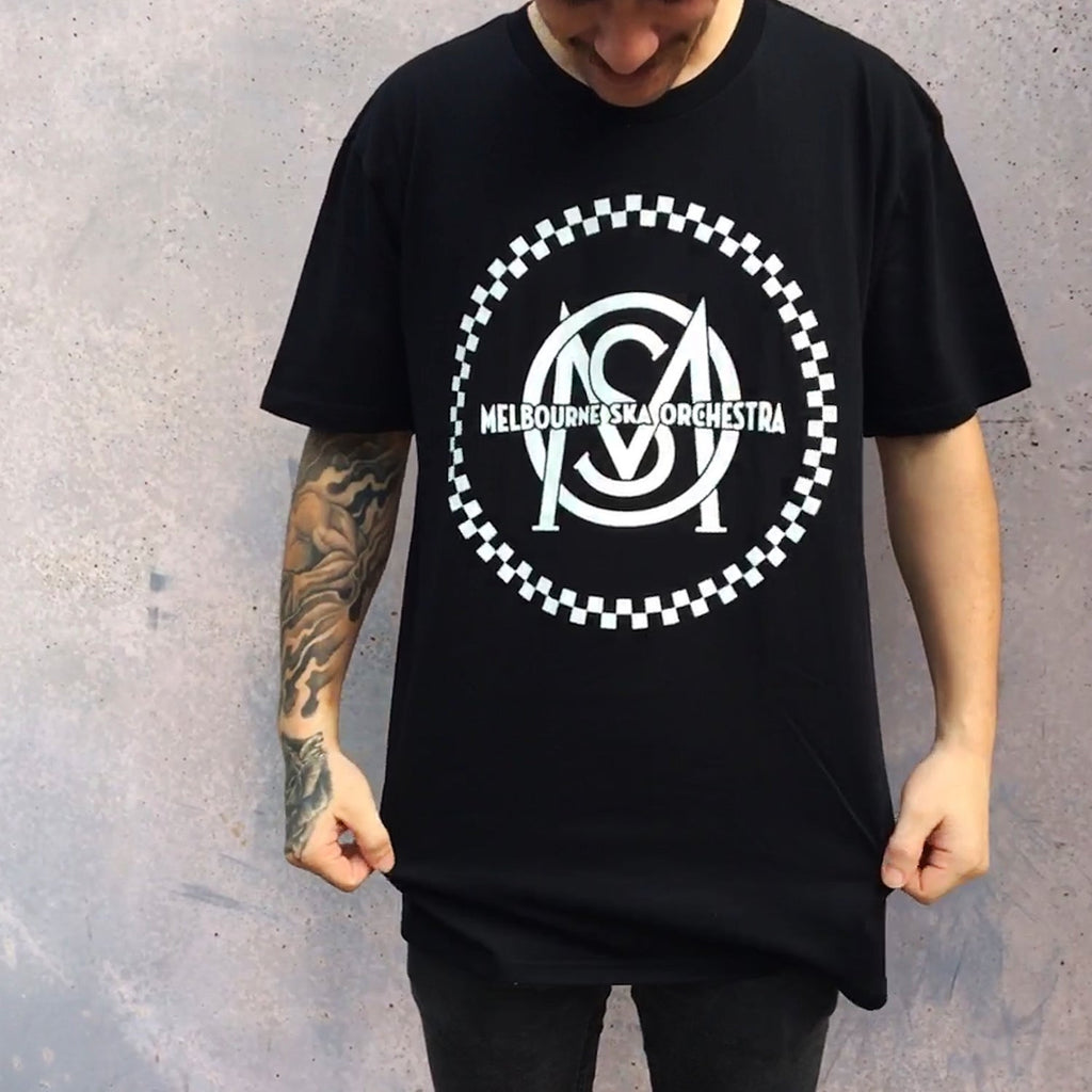 Logo T-shirt (Black w/ White Print) Hoodie, Sweatshirt | CoreVibeTees.com (Image 2)