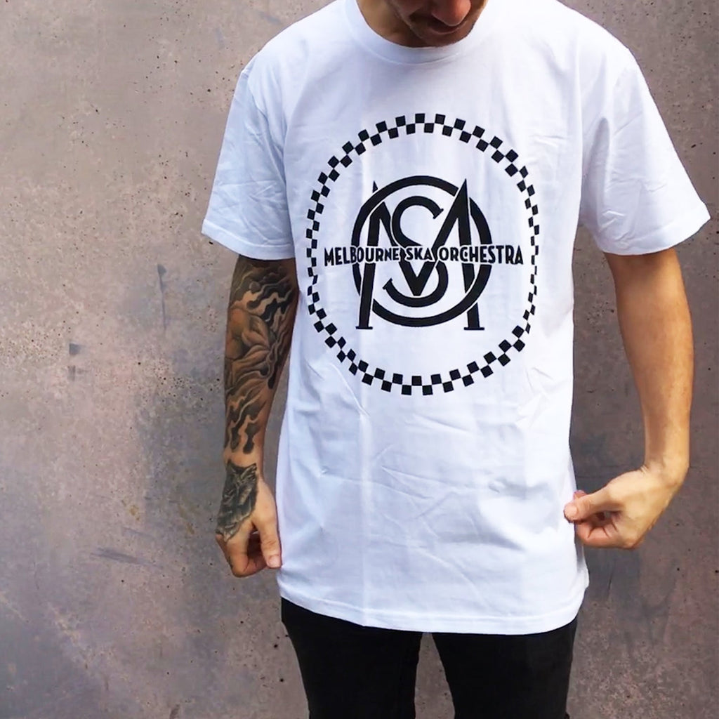 Logo T-shirt (White w/ Black Print) Hoodie, Sweatshirt | CoreVibeTees.com (Image 2)