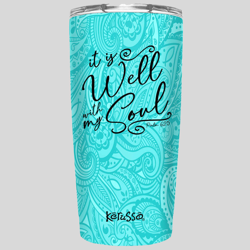Kerusso It Is Well 20 oz Stainless Steel Tumbler T-Shirts, Hoodie, Sweatshirt | CoreVibeTees.com