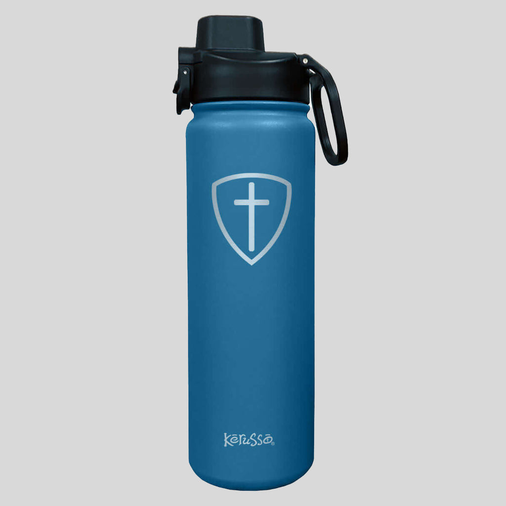 Kerusso 24 oz Stainless Steel Bottle Cross Shield T-Shirts, Hoodie, Sweatshirt | CoreVibeTees.com (Image 1)