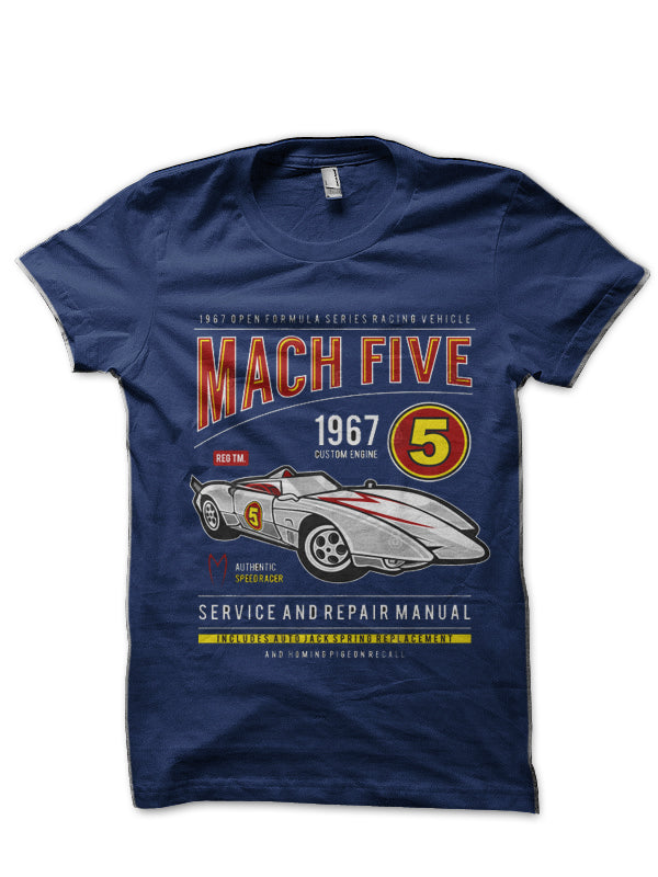 Mach 5 Navy Blue T-Shirt Hoodie, Sweatshirt | CoreVibeTees.com