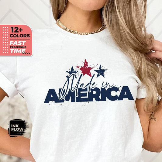Made In America Shirt Independence Day T-shirt Patriotic Tshirt For Woman Usa Memorial Day Gift Freedom American Shirt Usa Flag Tee  T-shirt, sweater and Hoodie