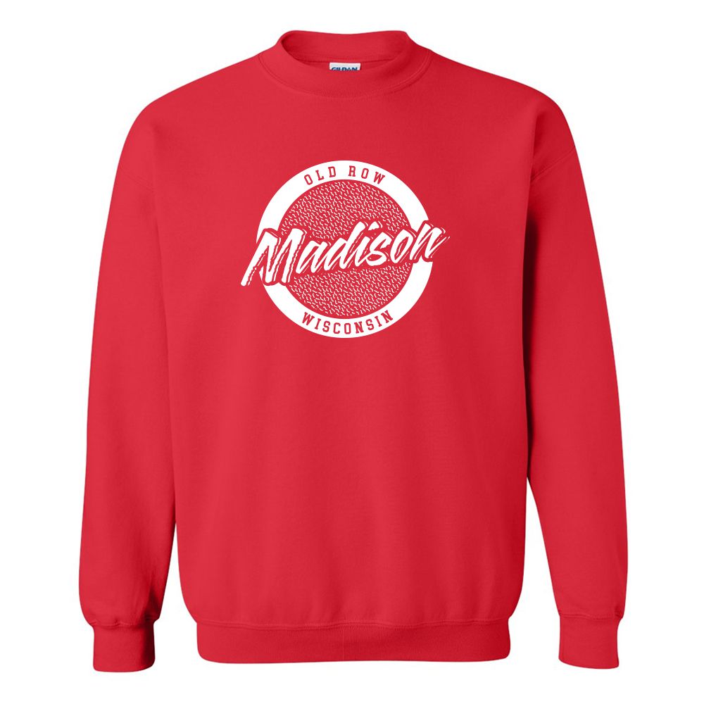 Madison, Wisconsin Circle Logo Crewneck Sweatshirt T-Shirts, Hoodie | CoreVibeTees.com