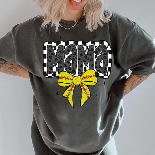 Mama Of Softball Shirt ~ Unisex Apparel Relaxed Fit Printed In The USA Clothing Womenswear Casual Comfort Cotton Top Athletic Boho