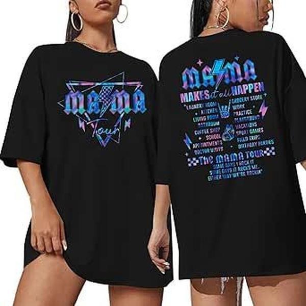 Mama Shirts Women Mama Tour Shirts Mom Life T-Shirt Hoodie, Sweatshirt | CoreVibeTees.com