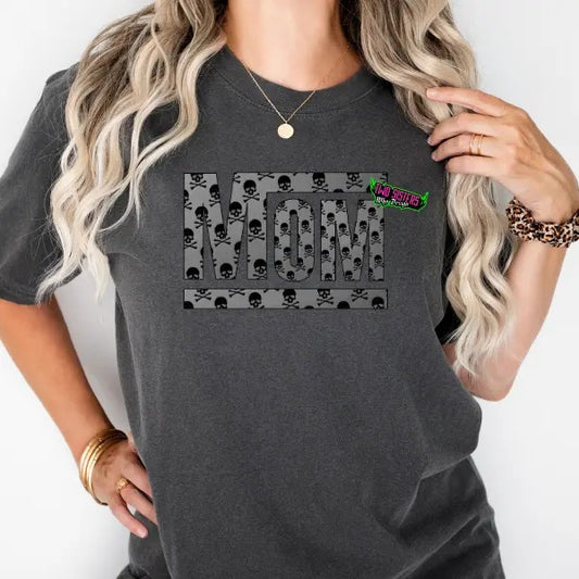 Mama Skull & Cross TShirt | Dark Edgy Vibes | Grunge Aesthetic Top | Alt Fashion Lovers | Cozy Streetwear Pullover Womenswear