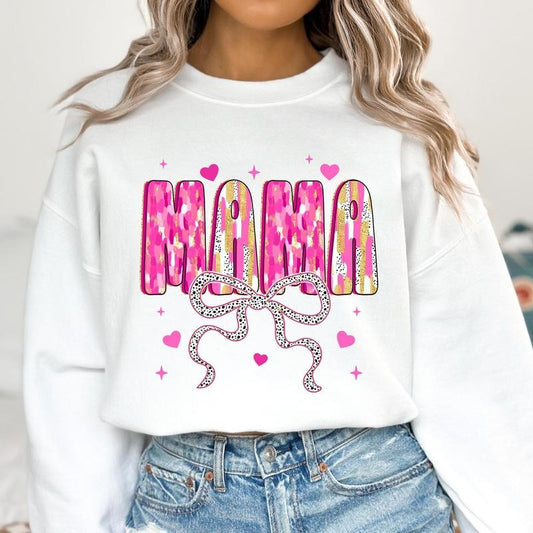 Mama Valentine Coquette Sweatshirt, Loved Mama Sweatshirt, Valentines Day Heart Coquette Bow Sweatshirt, Brushstroke Valentine Sweatshirt, Retro Valentine Sweatshirt