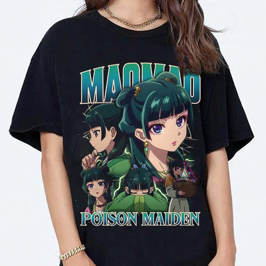 MaoMao Apothecary Poisons Shirt, Japanese Graphic Tees, Anime Shirt, The Apothecary Diaries Fan Gift, Vintage Shirt, Unisex Cotton Tee. MaoMao Bootleg Tee