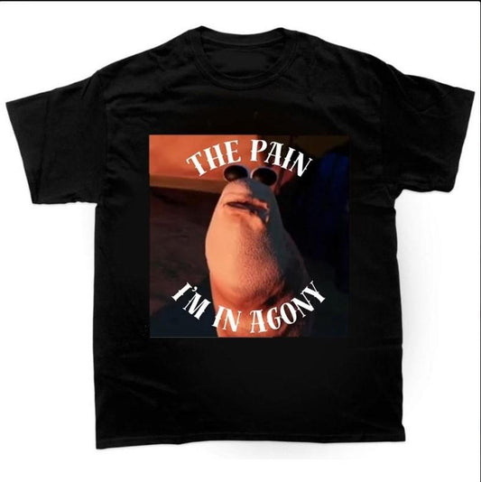 Marcus The Worm The Pain I'm In Agony Meme T-Shirt Funny Trendy Meme Menswear