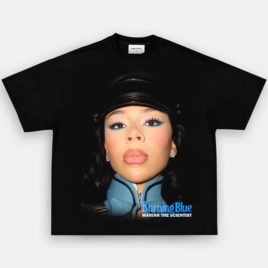Mariah Burning Blue  Casual T-Shirt Unisex Music Streetwear Styles