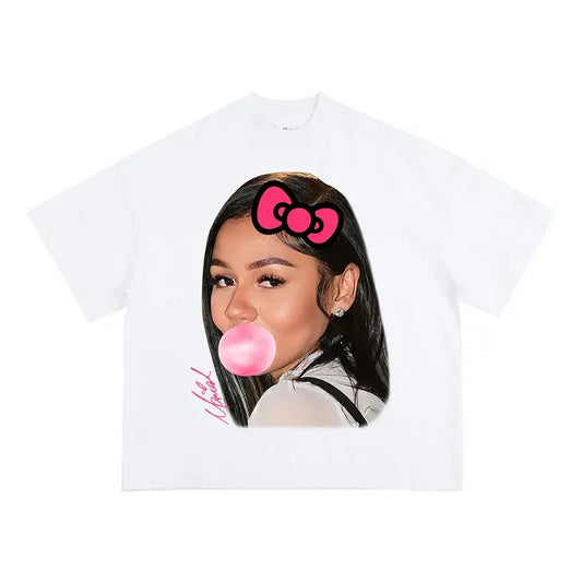 Mariah Pink Signature Bubble Gum Big Face Graphic Tee