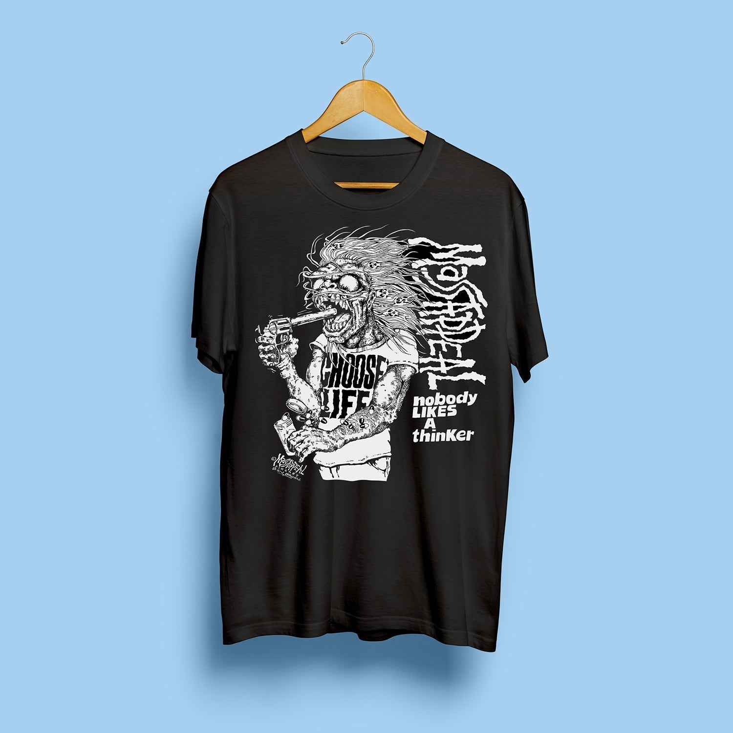 Nobody Likes A Thinker T-Shirt (Black) Hoodie, Sweatshirt | CoreVibeTees.com