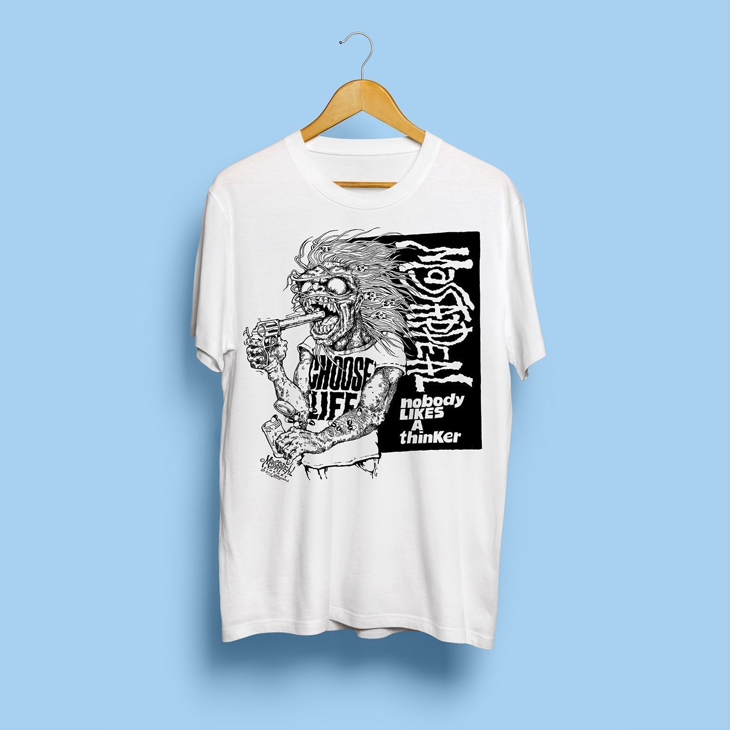Nobody Likes A Thinker T-Shirt (White) Hoodie, Sweatshirt | CoreVibeTees.com