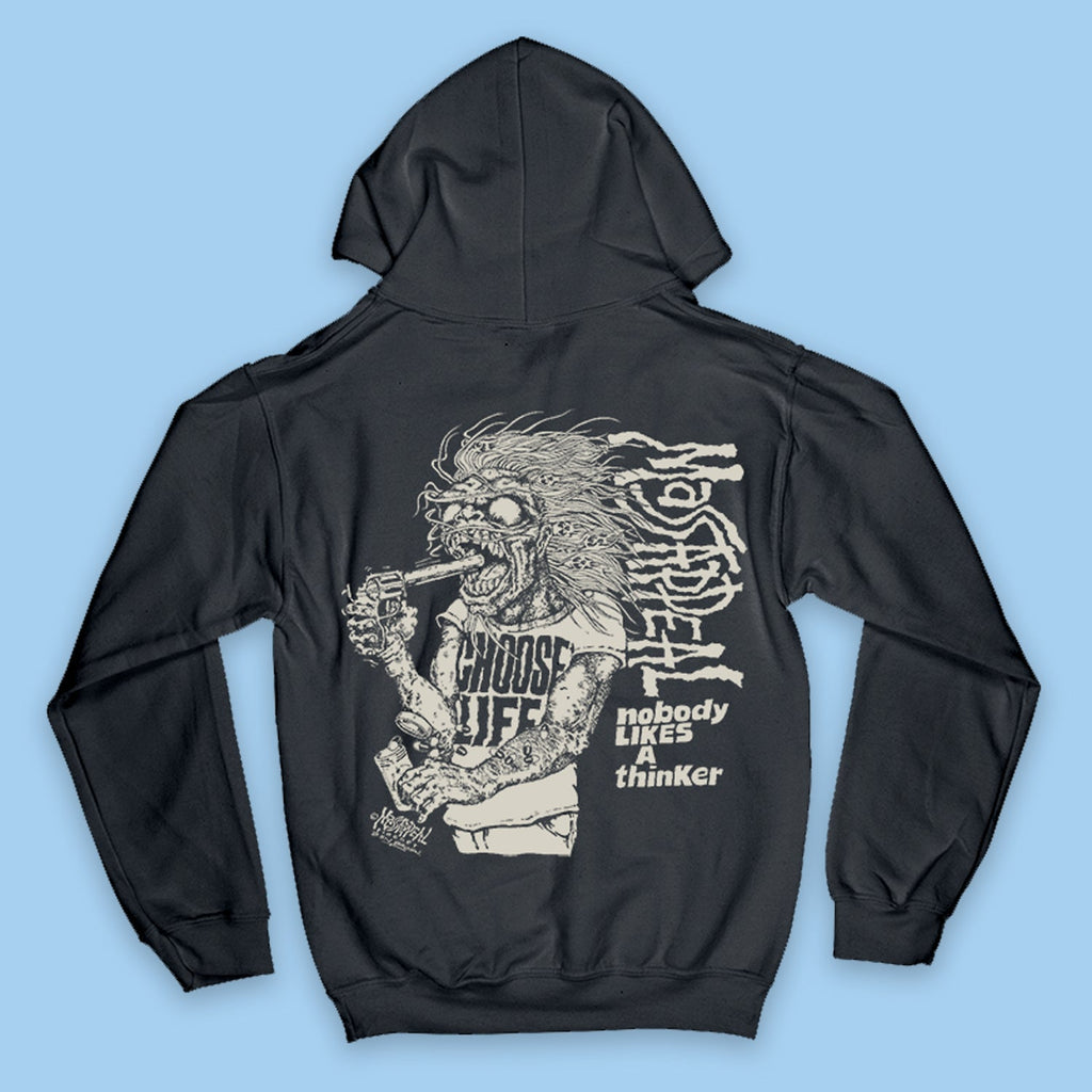 Nobody Likes A Thinker Hoodie (Coal) T-Shirts, Sweatshirt | CoreVibeTees.com (Image 3)